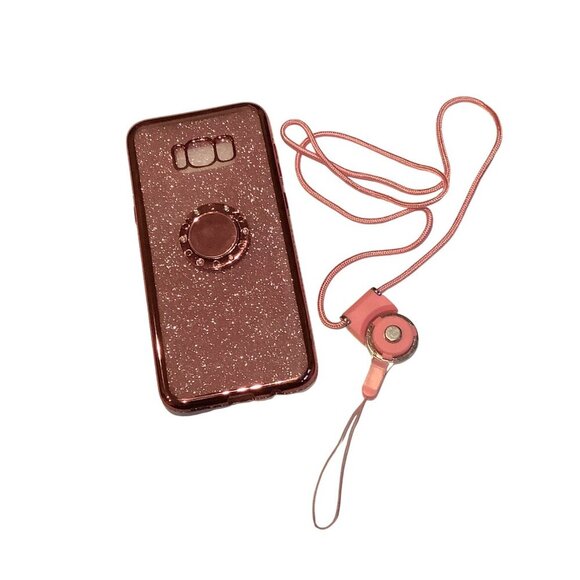 Soga Diamond Bling Glitter Phone Case Samsung Galaxy S8 / S8 Plus Rose Gold with - Picture 1 of 6